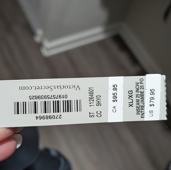 Victoria's Secret Glossy Tech Liquid Shine Leggings Sz XL NWT Dark Steel - Picture 7 of 7